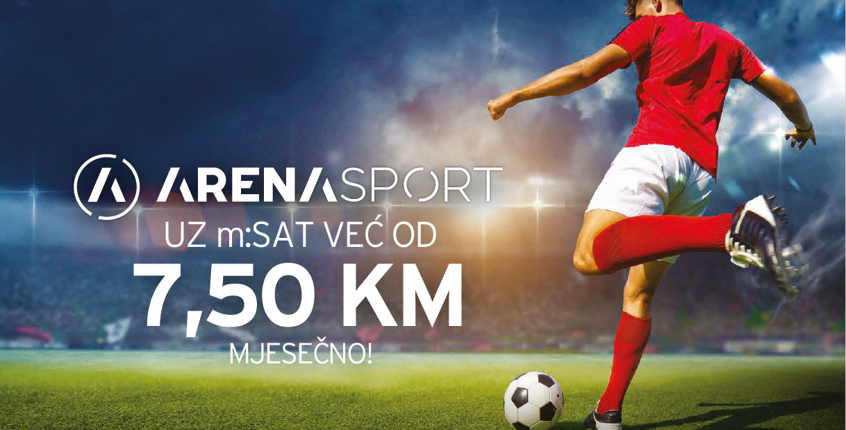 Arena sport kanali uz m:SAT već od 7,50 KM mjesečno